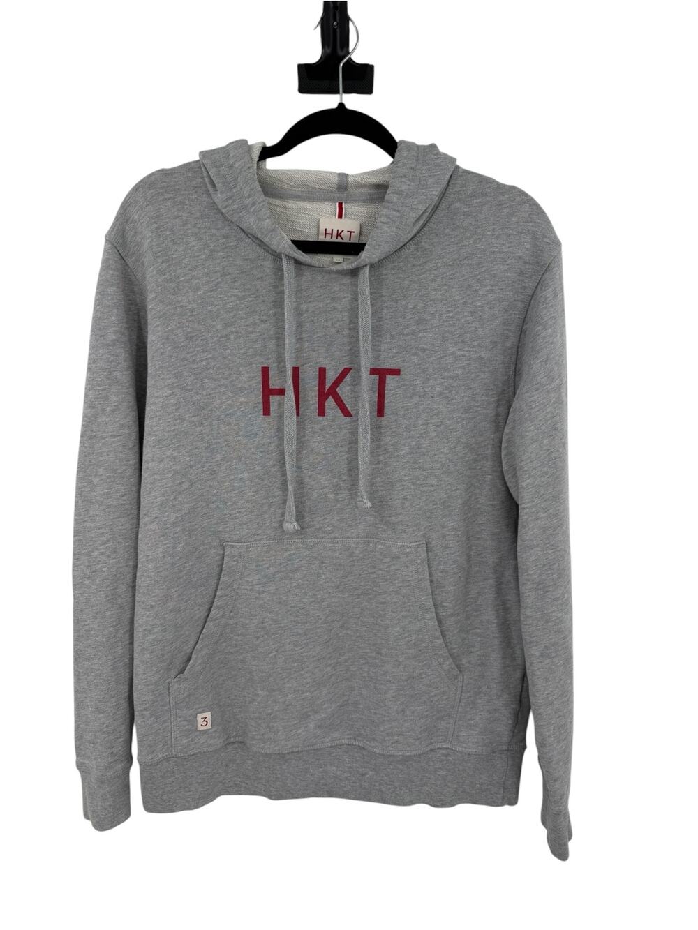 HKT by Hackett London Men's Logo Pullover Hoodie Heather Grey Medium